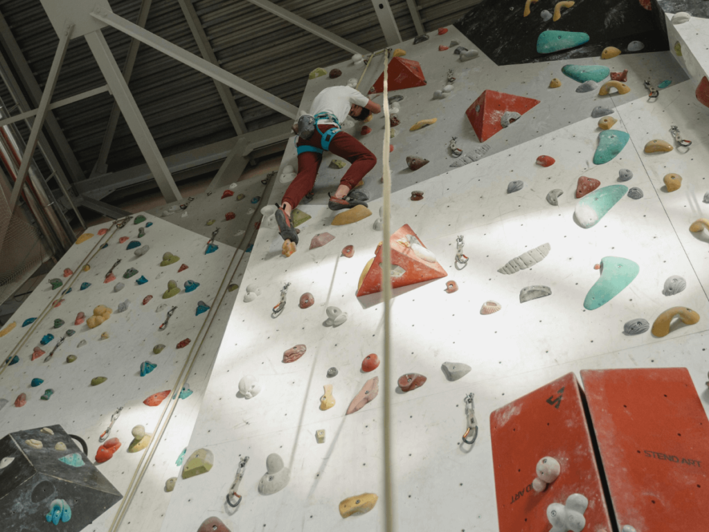 indoor rock climbing gym